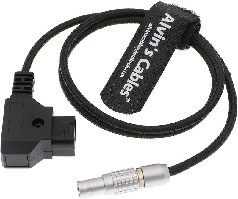 Alvin's Cables Flexible 2 Pin Male to D-tap Power Cable for Teradek, SmallHD Monitor, Vaxis 60cm|23.6inches Braided Wire - Image 1